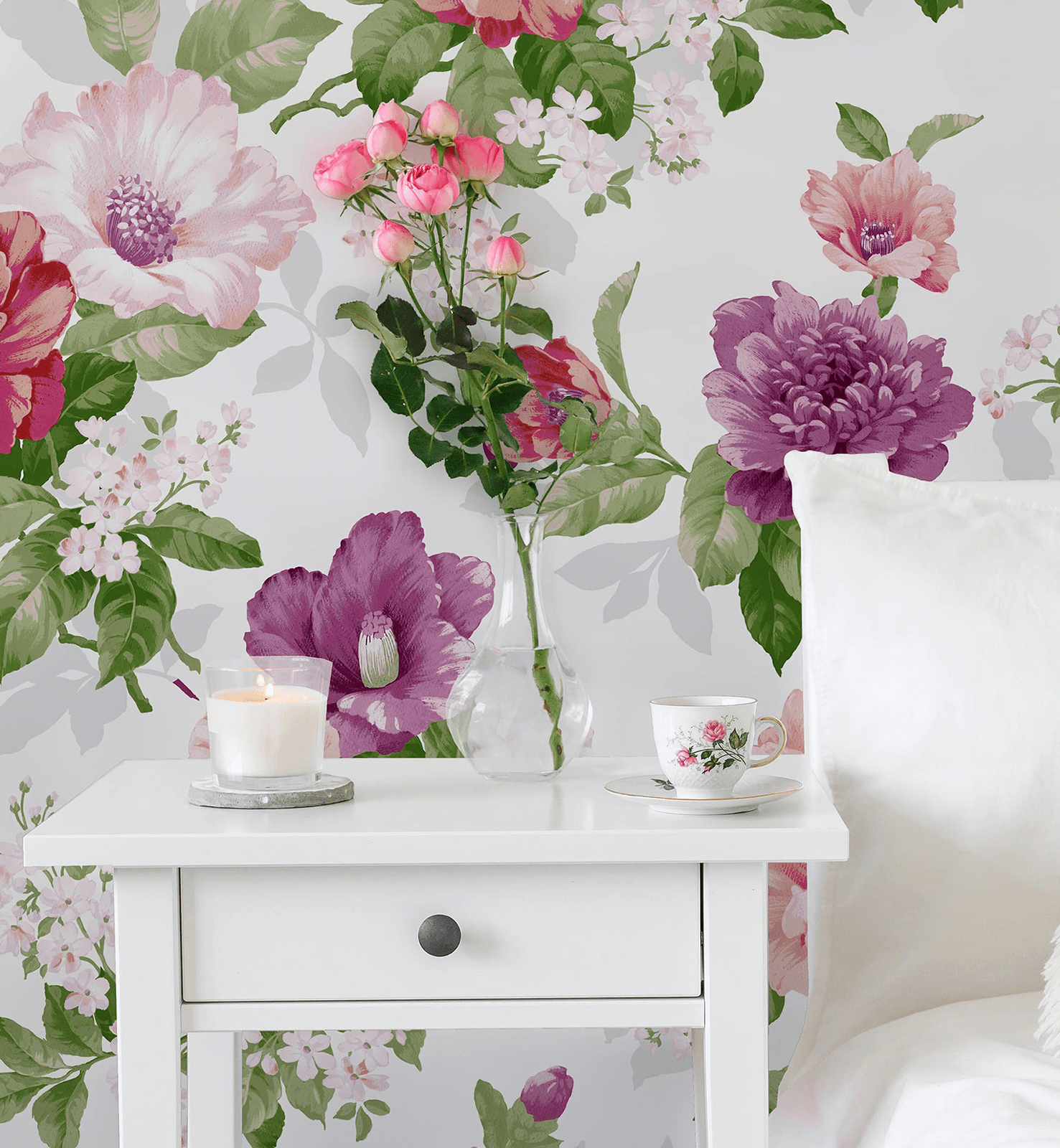 Shabby Chic Rose Wallpaper