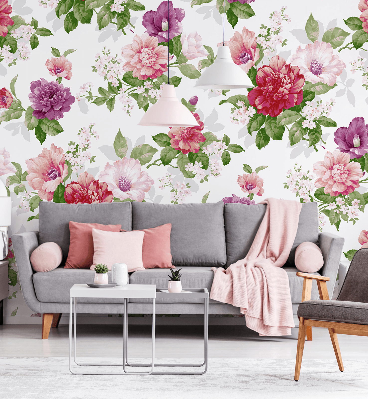 Shabby Chic Rose Wallpaper