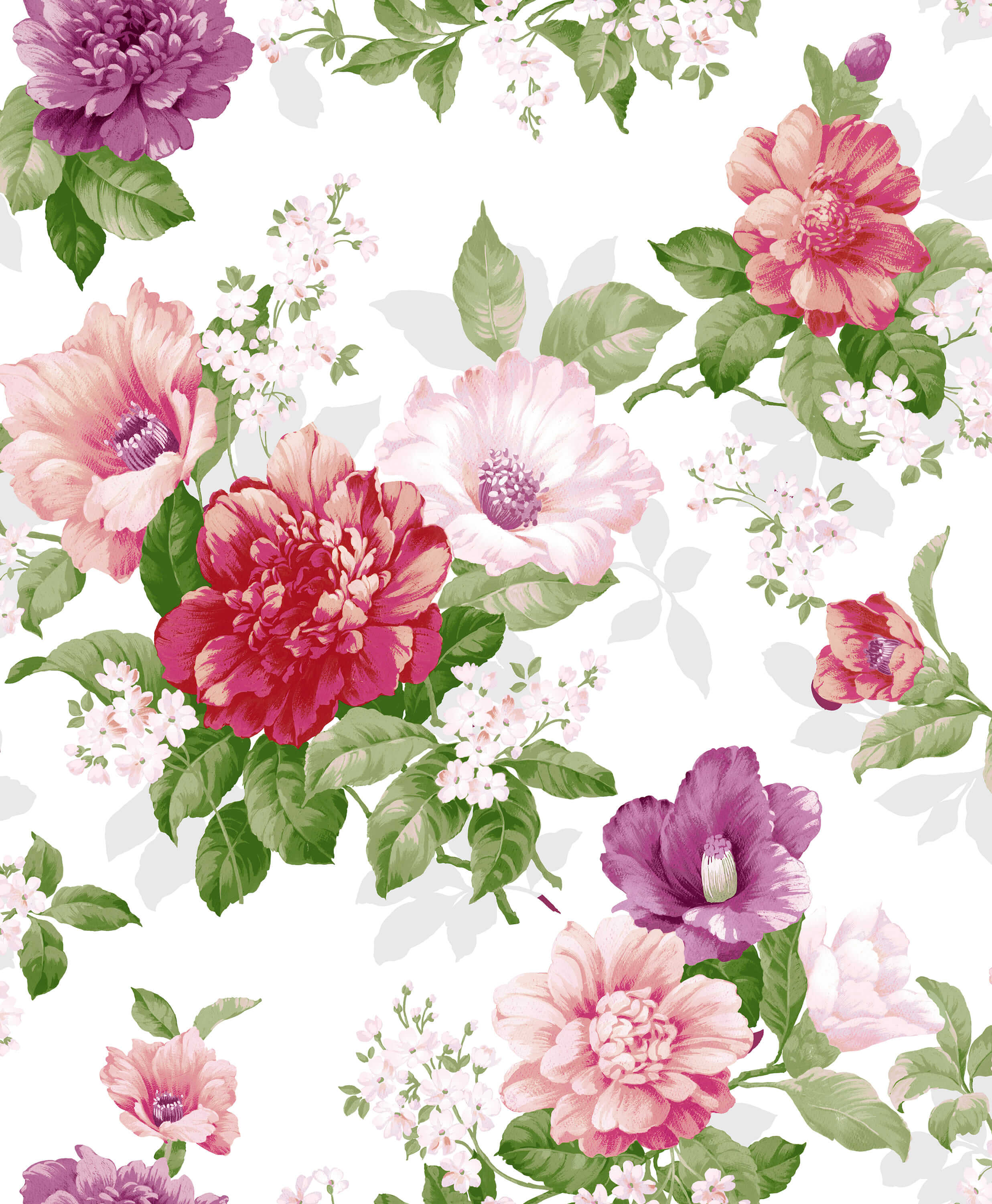 Shabby Chic Rose Wallpaper