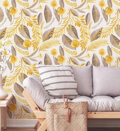 Watercolor Bunch Leave - Walltrendz