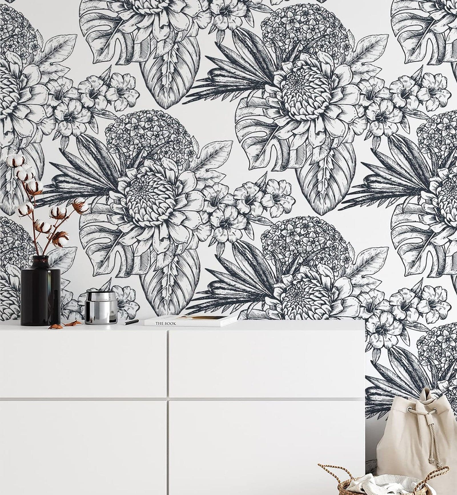 Flowers Sketched - Walltrendz