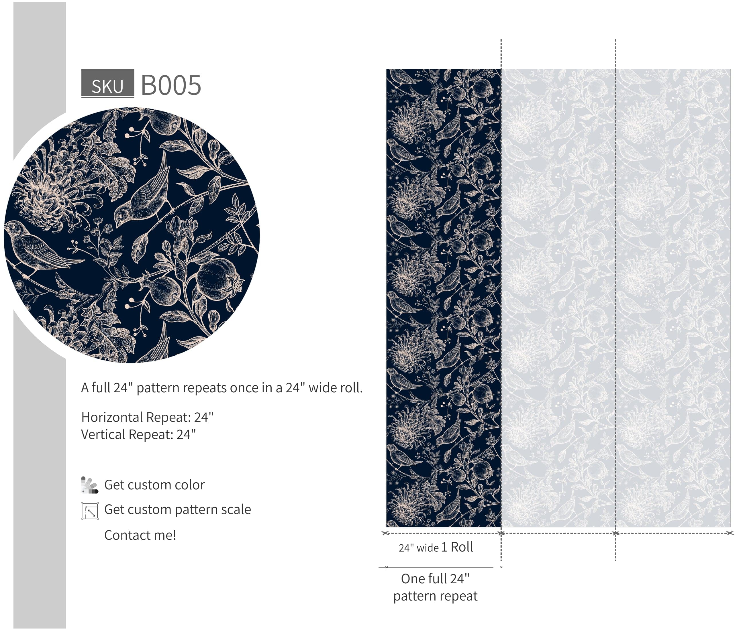 Vintage  chrysanthemum - Walltrendz