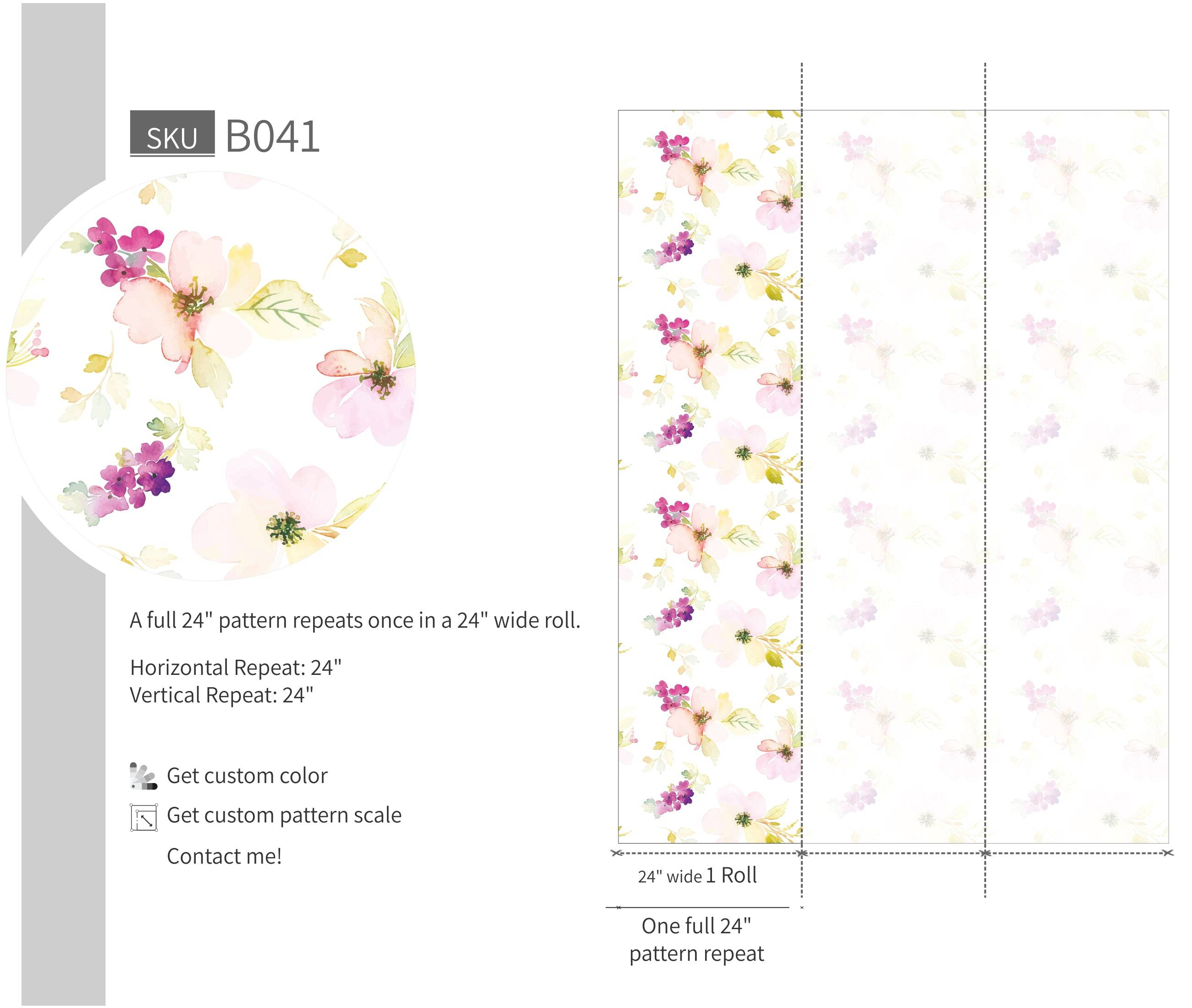 Watercolor Flowers - Walltrendz