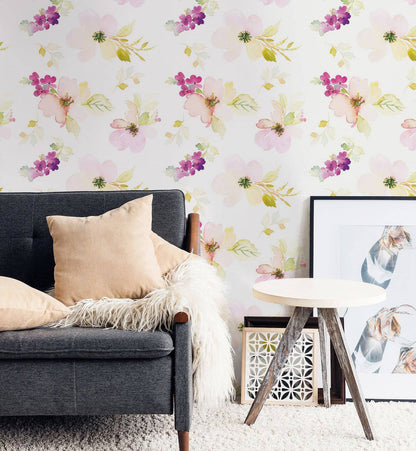 Watercolor Flowers - Walltrendz