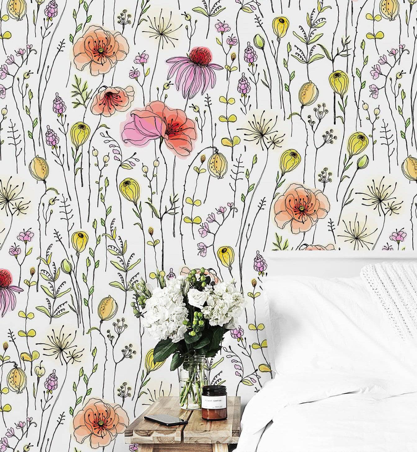 Wildflowers Poppies - Walltrendz