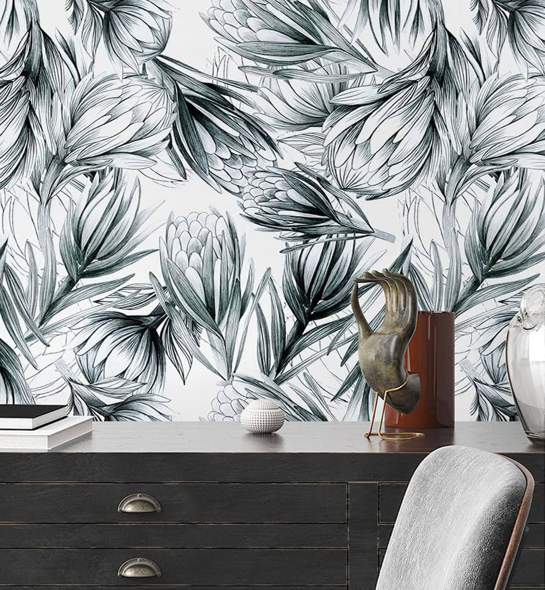 Ink Floral Decor - Walltrendz