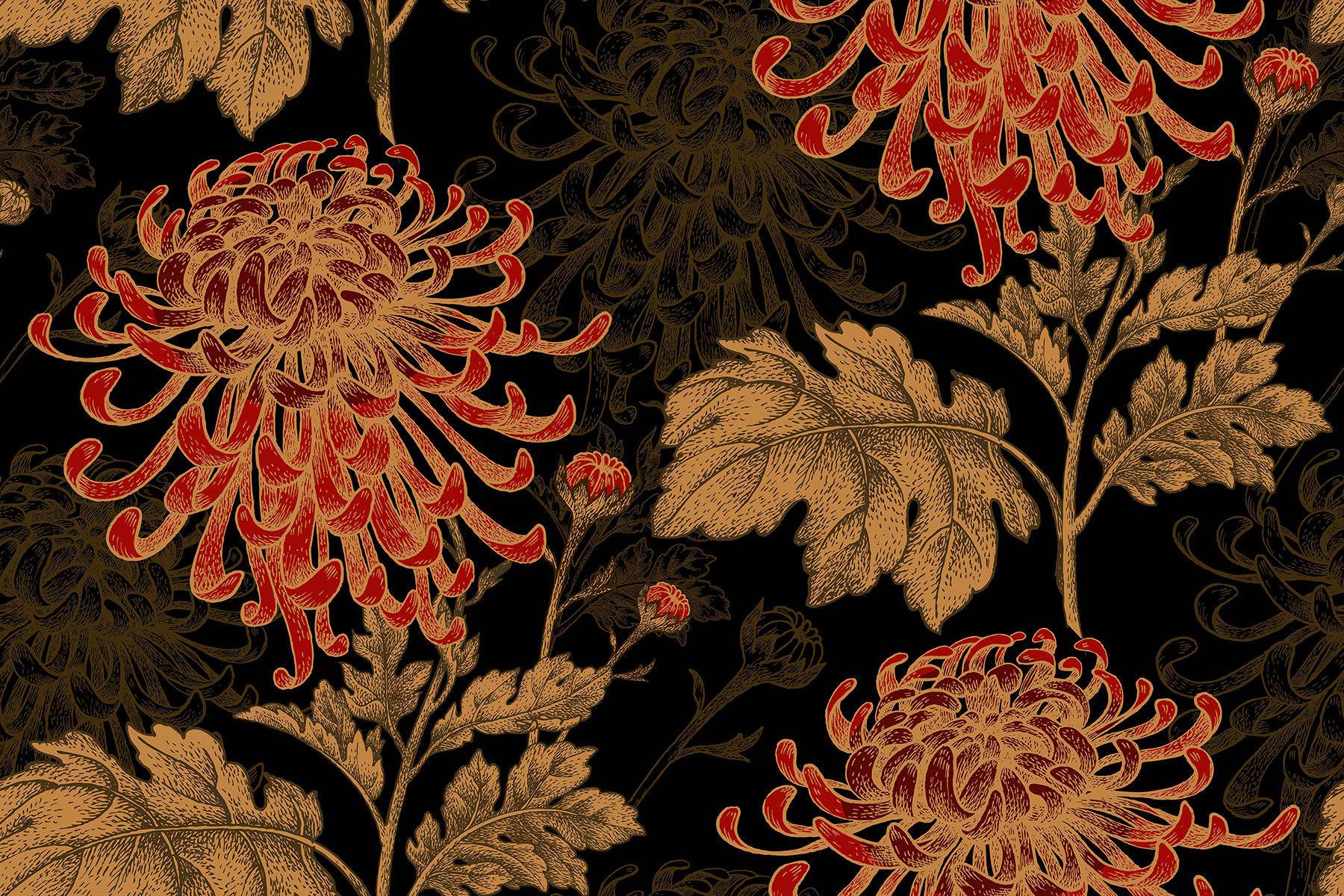 Luxury chrysanthemum - Walltrendz