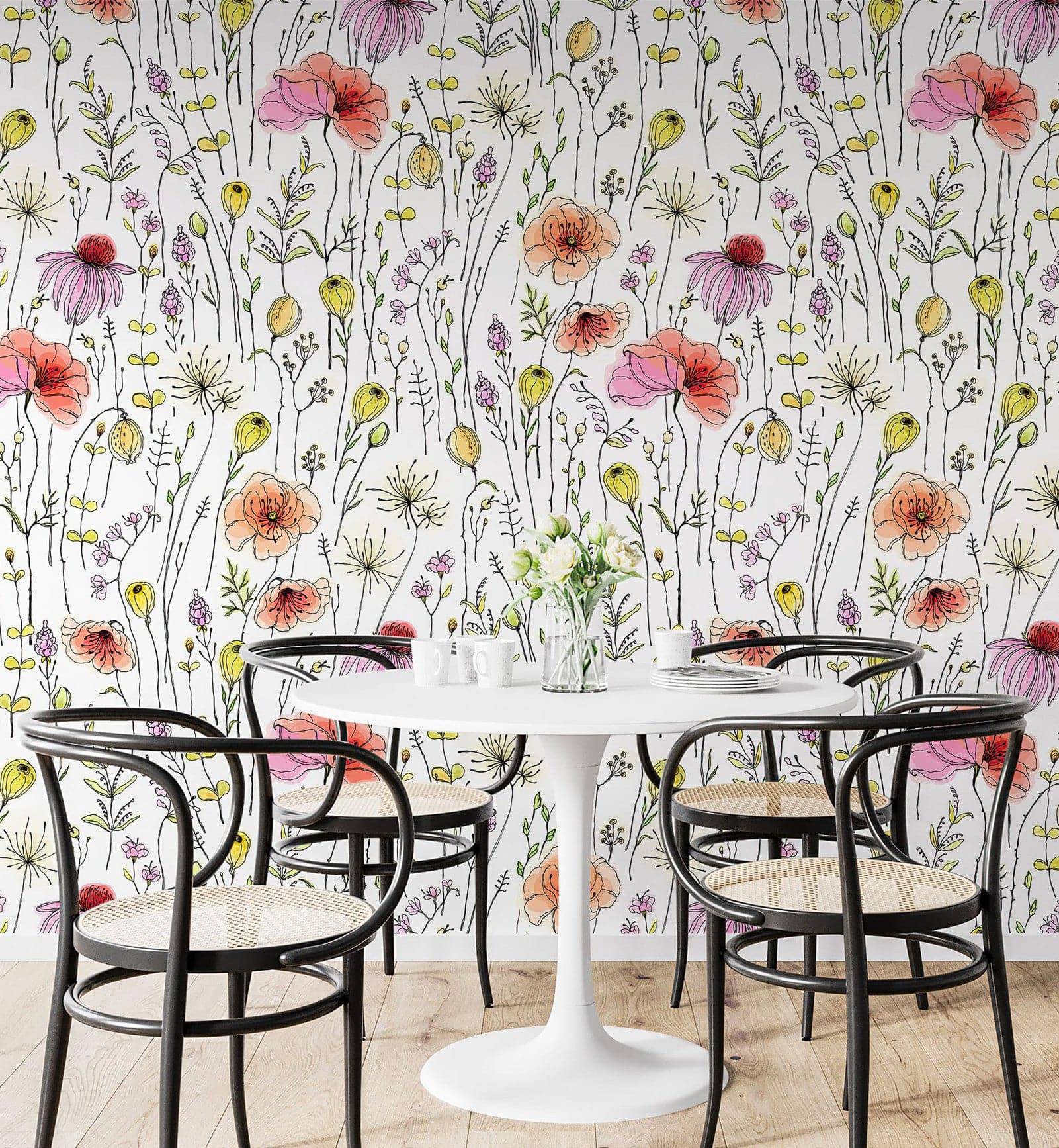 Wildflowers Poppies - Walltrendz