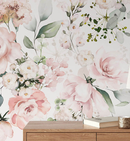 Watercolor Roses Flower Wallpaper