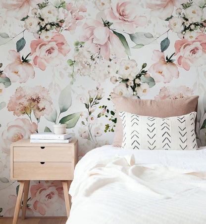 Watercolor Roses Flower - Walltrendz