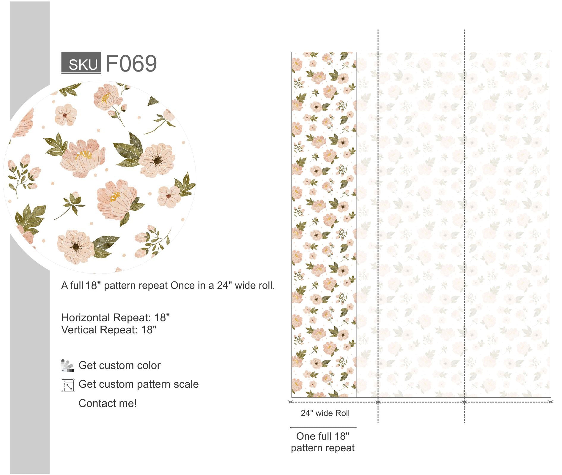 Boho Flower Natural Wallpaper