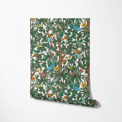 Bird Garden Decorative Wallpaper