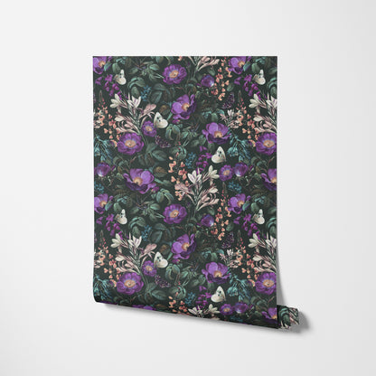 Sensational Dark Flowers Wallpaper