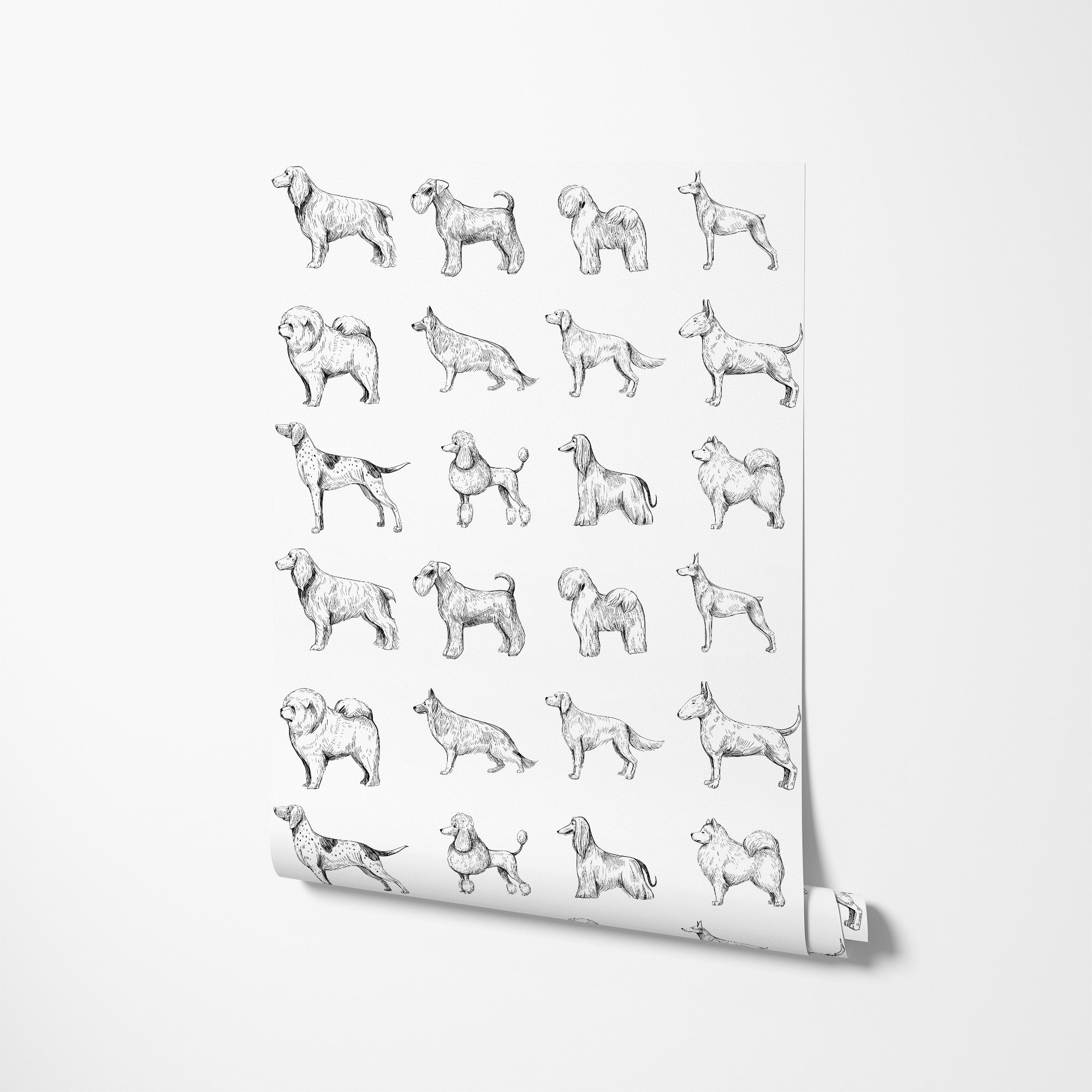 Dog Breed Sketch Wallpaper