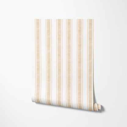 Watercolor Stripe Pattern Wallpaper