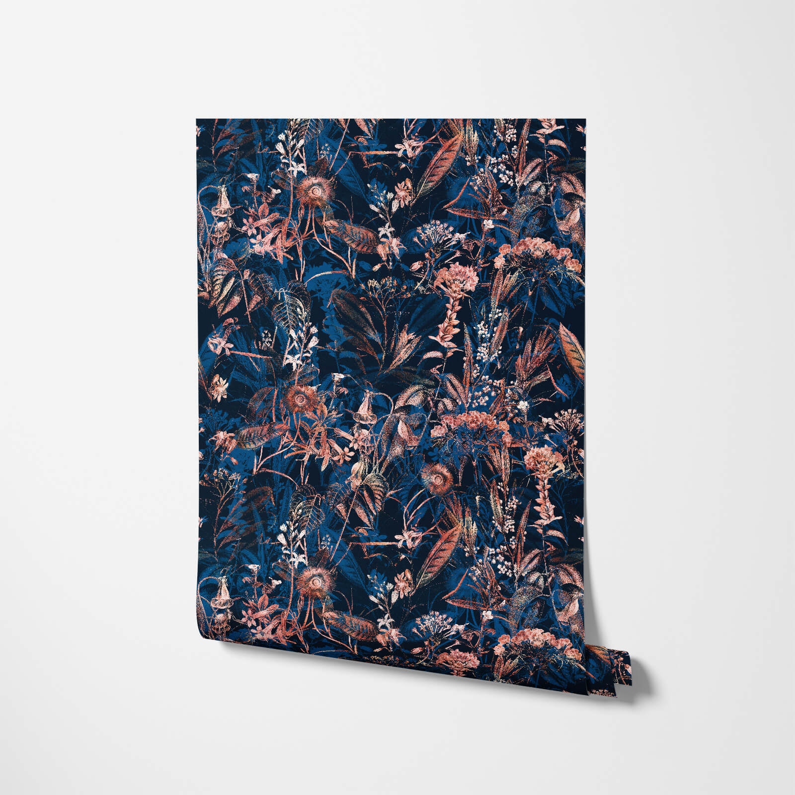 Dark Botanical Seamless Pattern Wallpaper