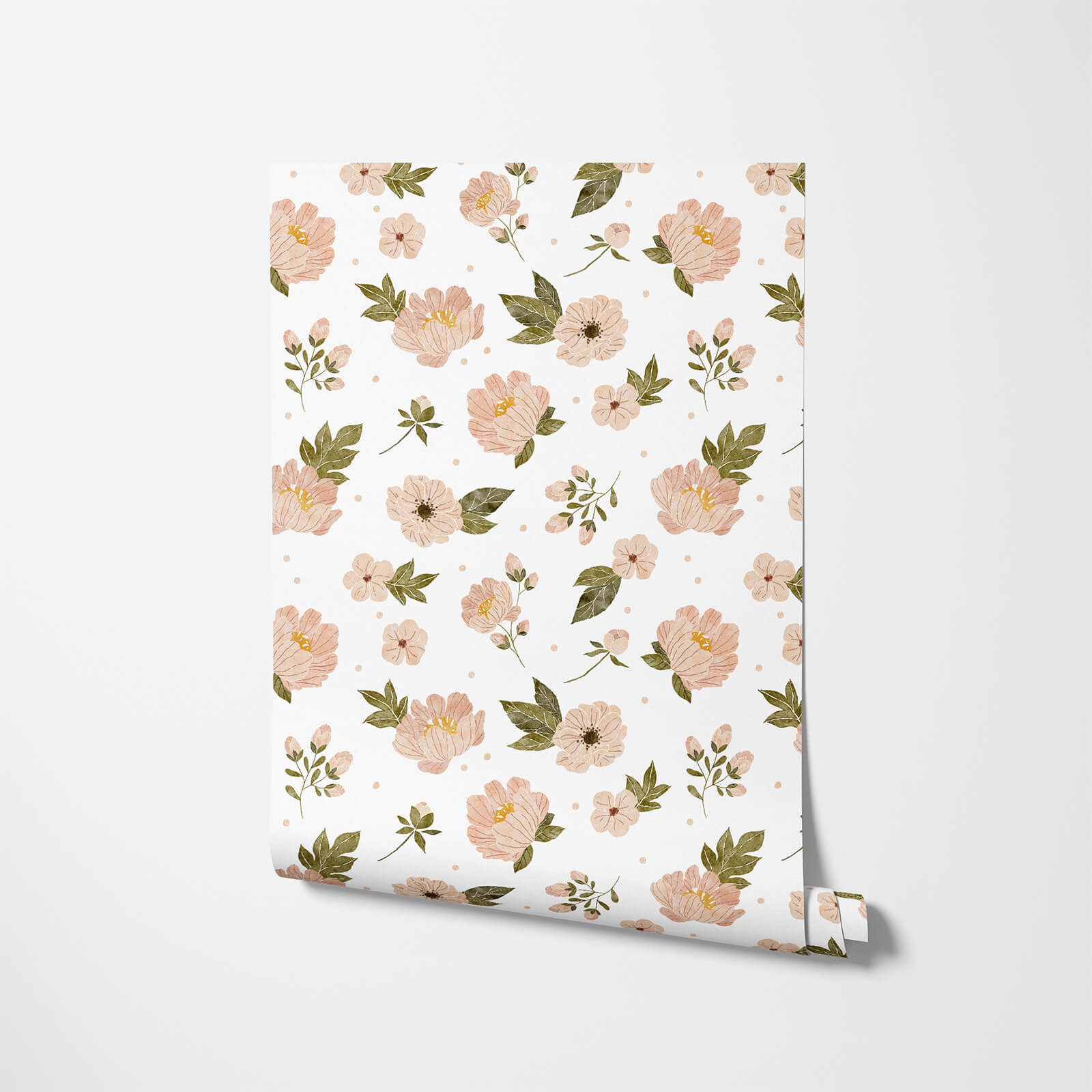 Boho Flower Natural Wallpaper