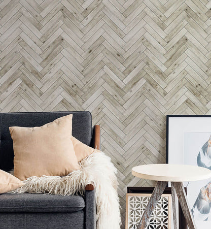 Herringbone Parquet Wallpaper