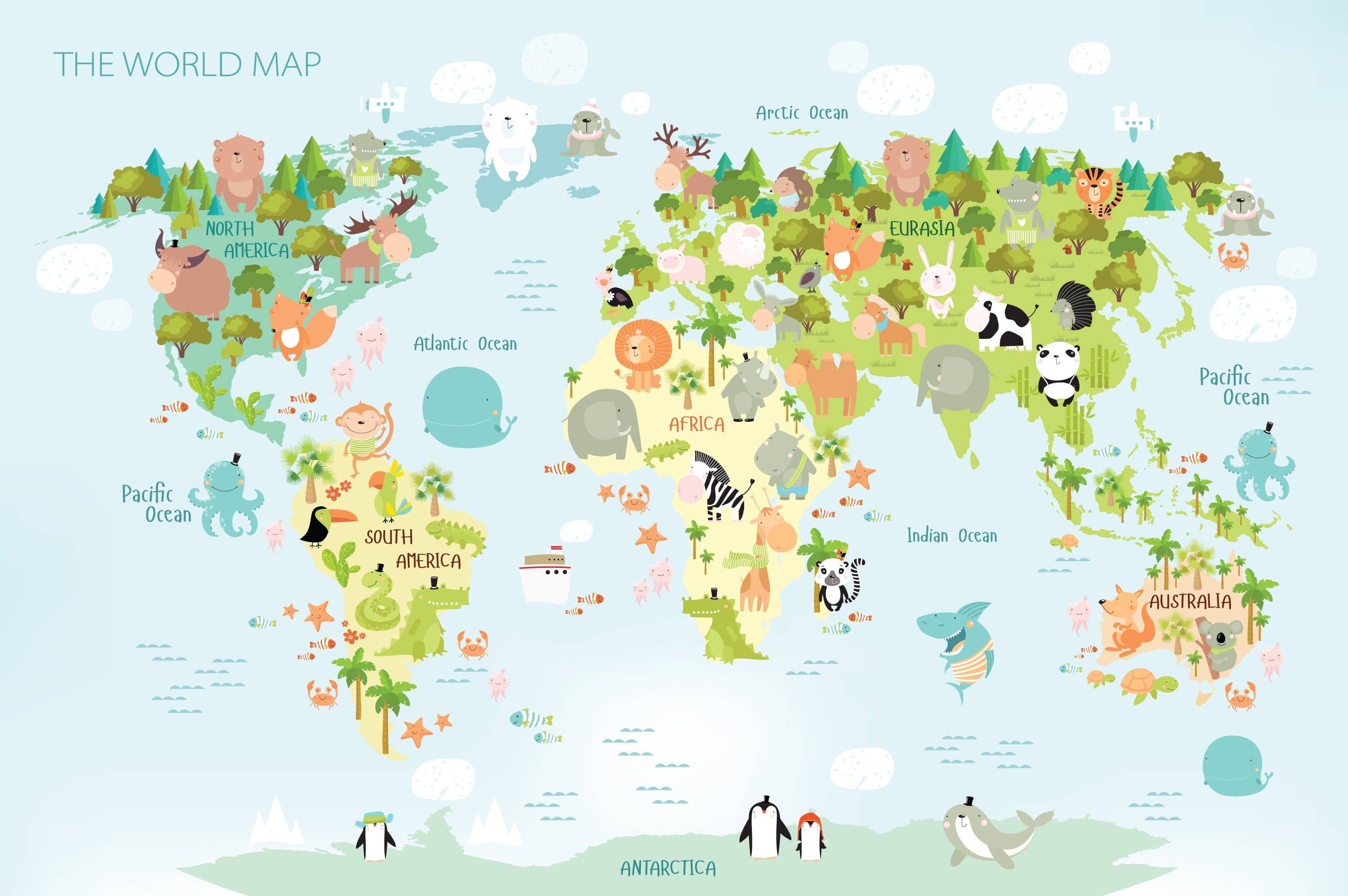 Cartoon Map - Walltrendz