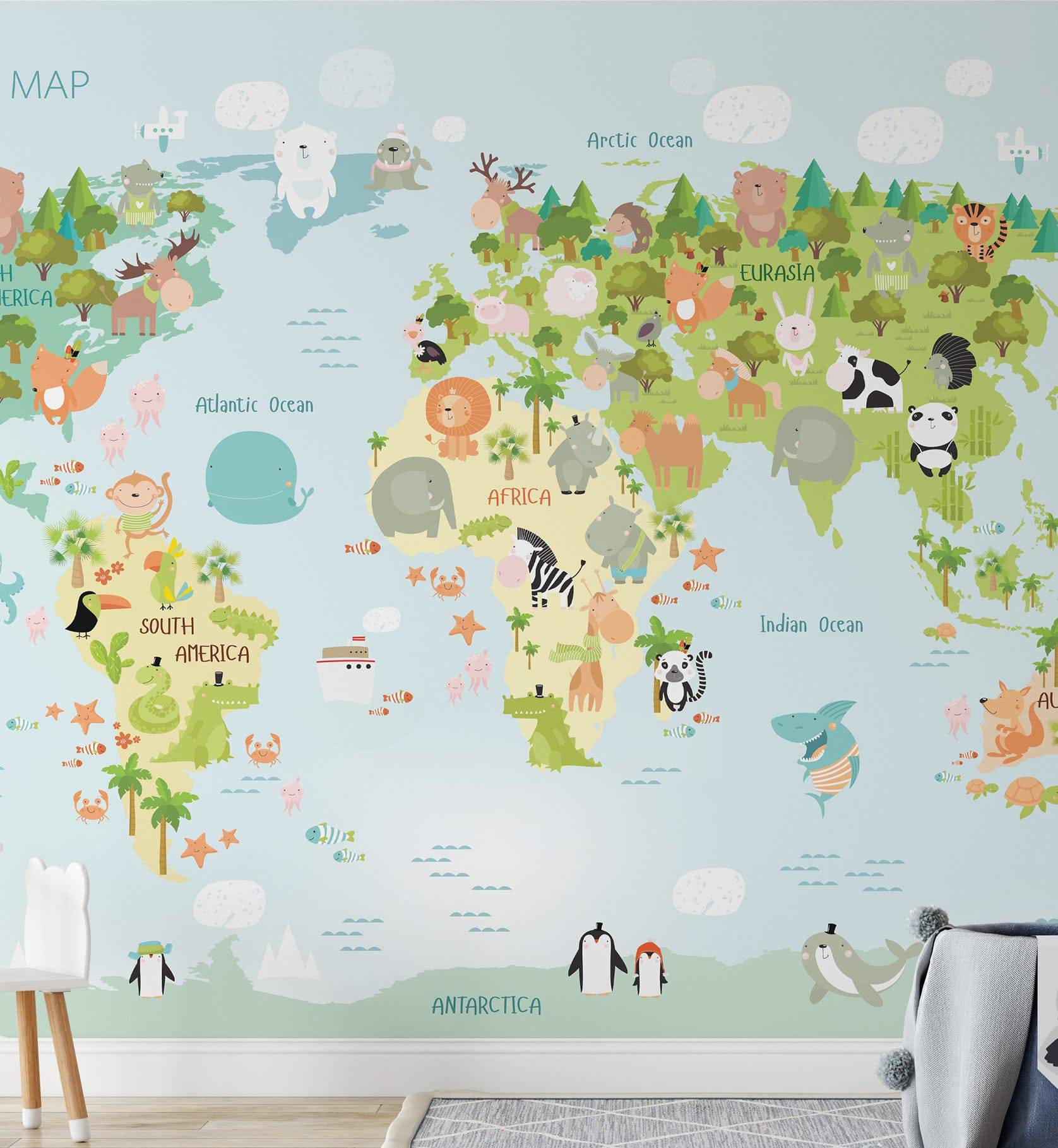 Cartoon Map - Walltrendz