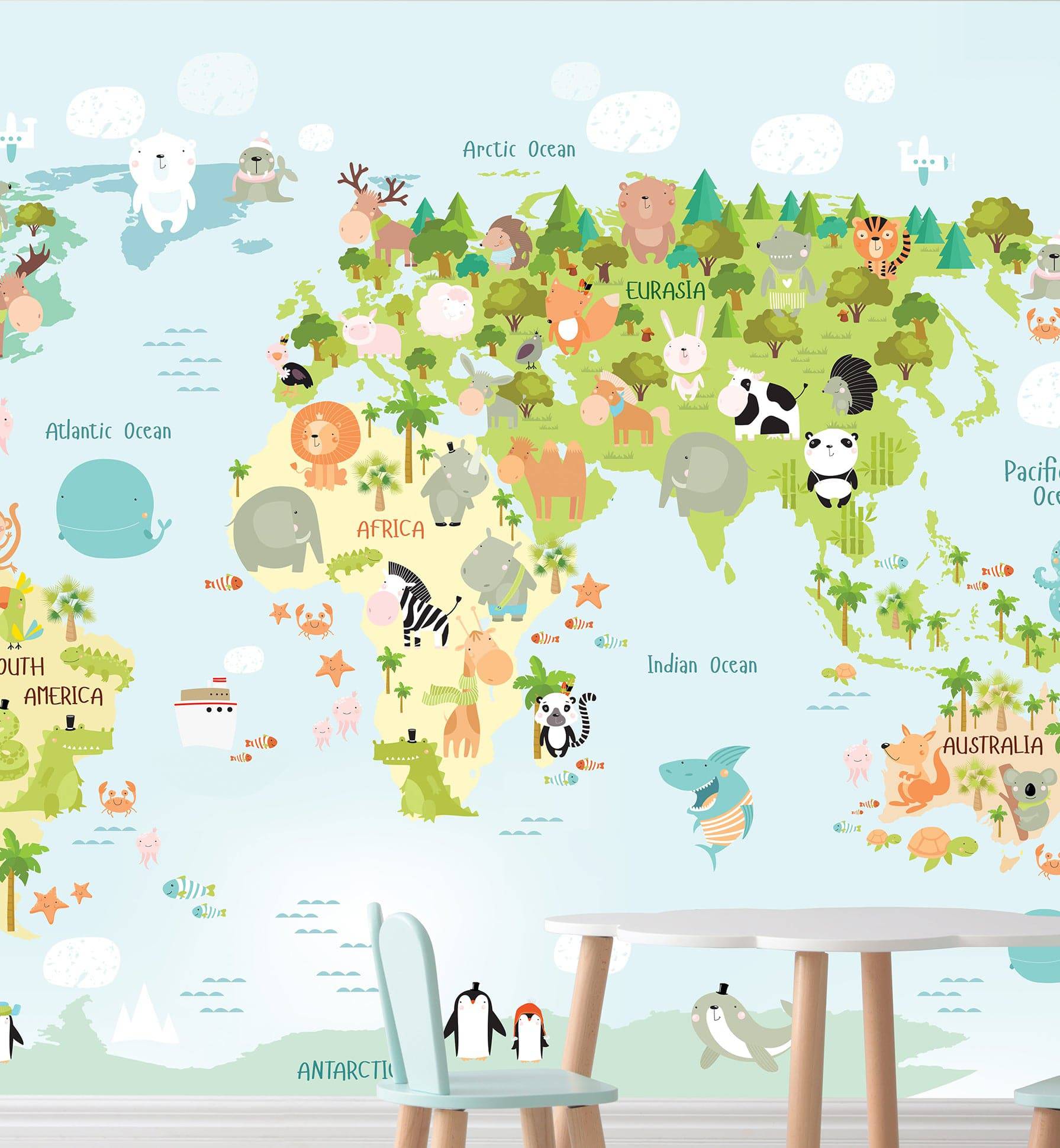 Cartoon Map - Walltrendz