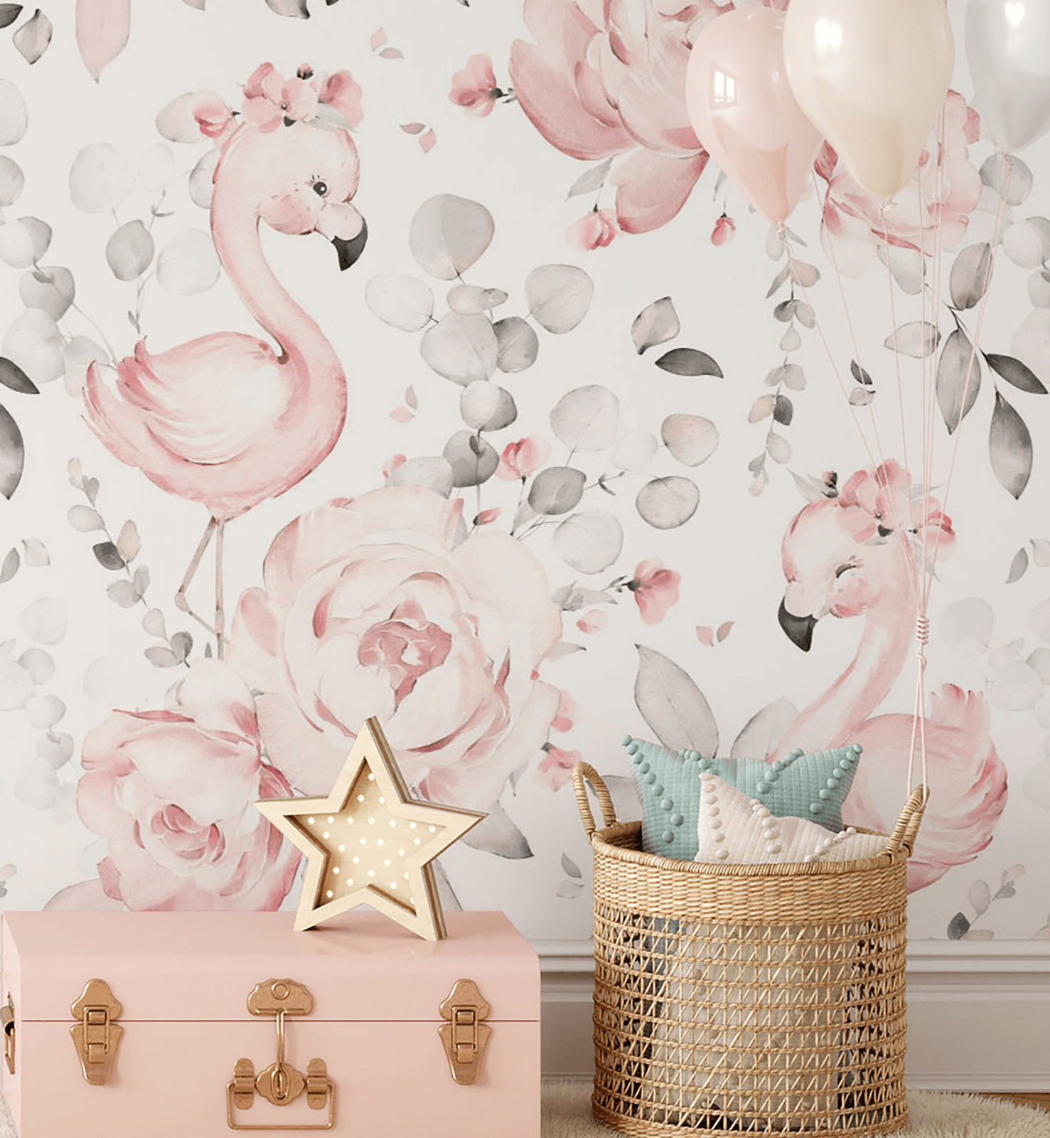 Watercolor Flamingo Wallpaper