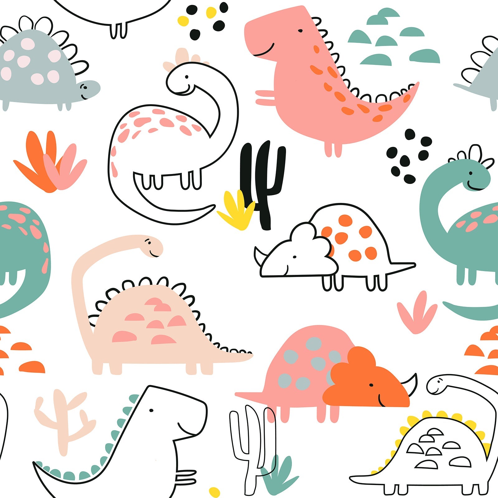 Cute Childish Dino Wallpaper