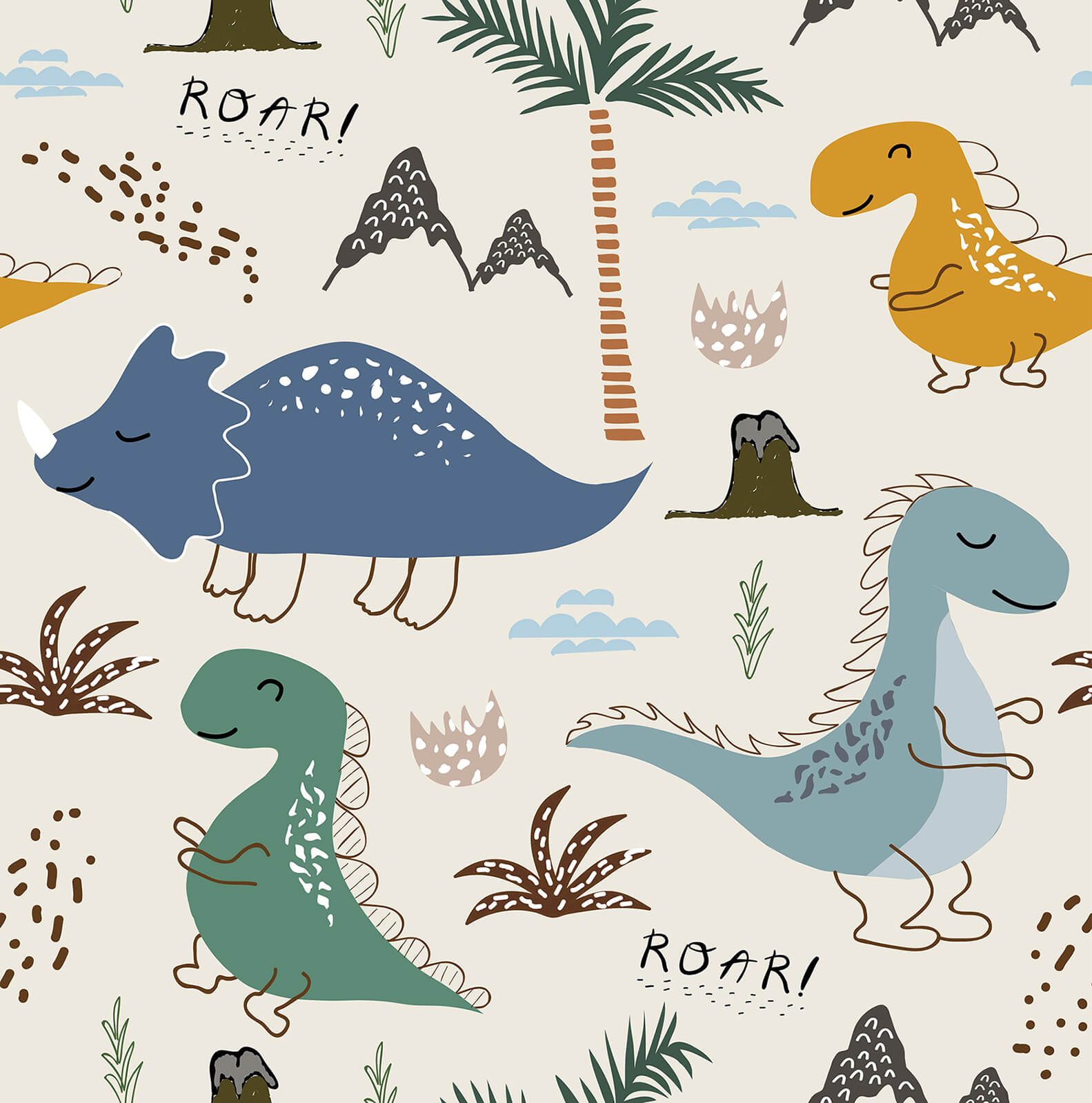 Childish Dinosaur Wallpaper