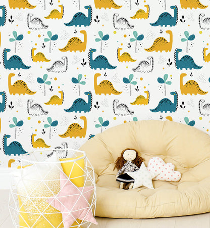 Dino Scandinavian style Wallpaper