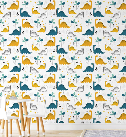 Dino Scandinavian style Wallpaper