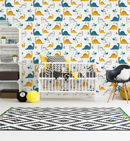 Dino Scandinavian style Wallpaper