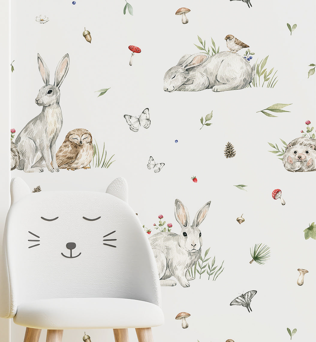 Woodland Rabbit Wallpaper