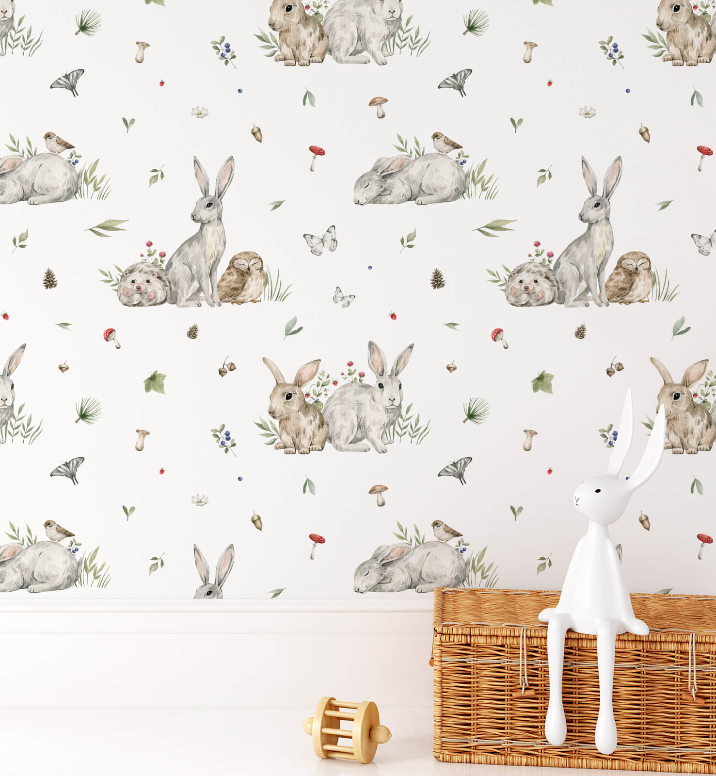 Woodland Rabbit Wallpaper