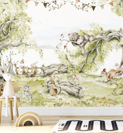 Watercolor Woodland Wallpaper