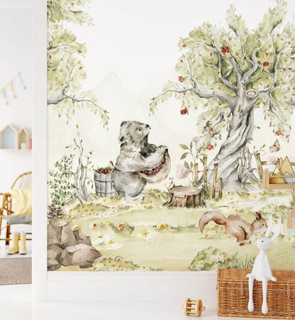 Cute Watercolor Woodland Wallpaper