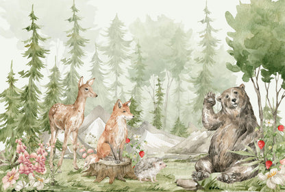 Forest Animal Landscape Wallpaper