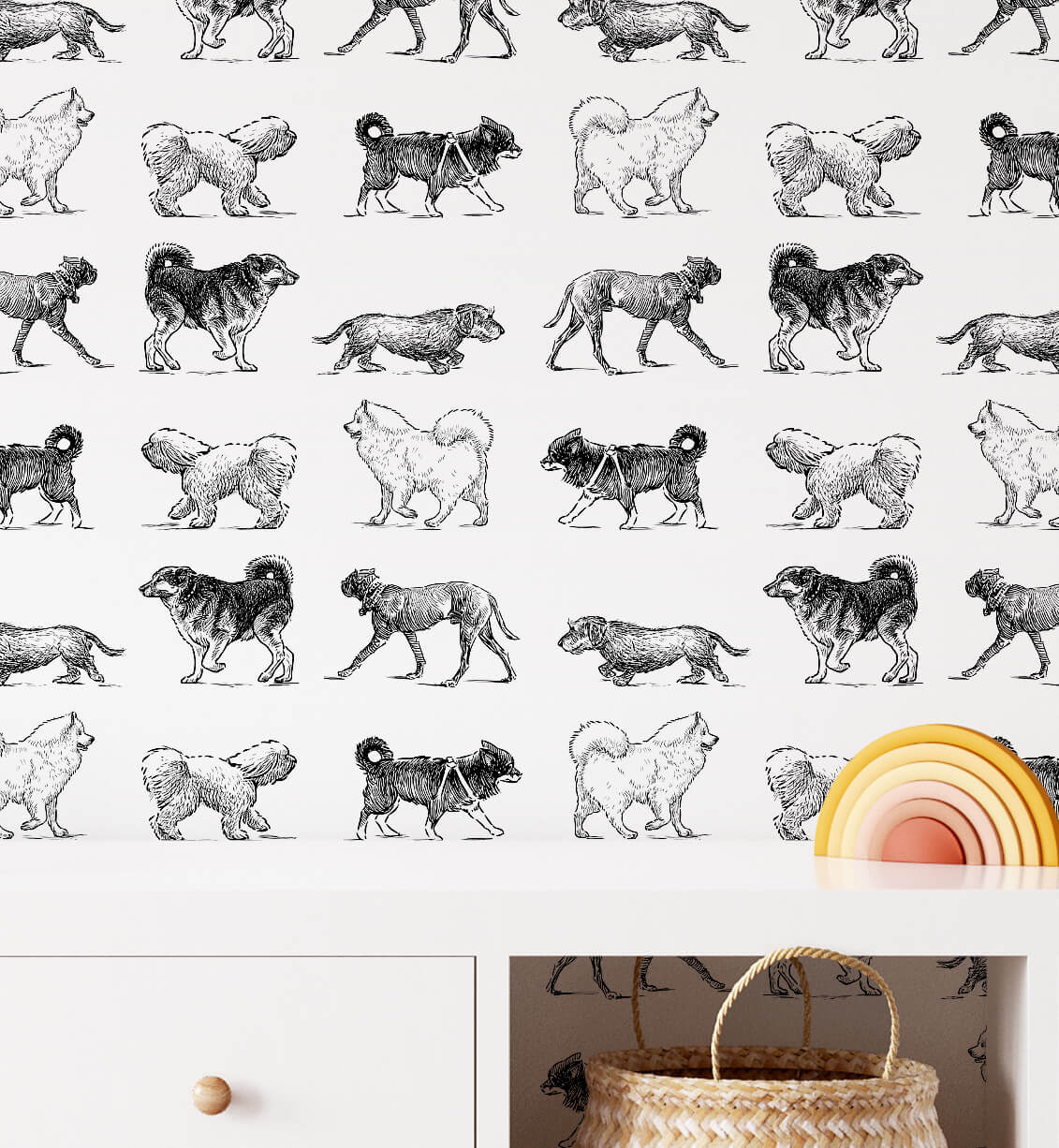 Sketches Dogs Wallpaper