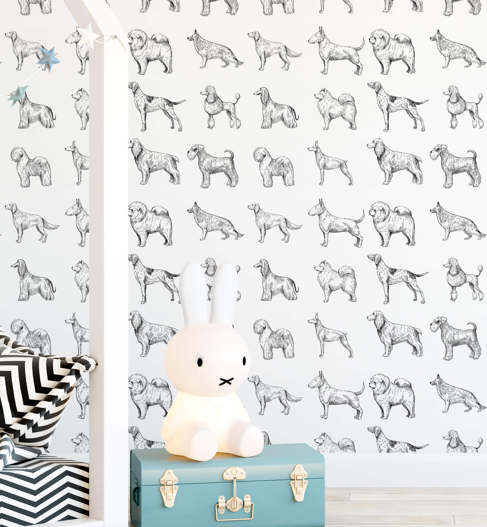 Dog Breed Sketch Wallpaper