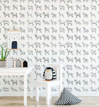 Dog Breed Sketch Wallpaper