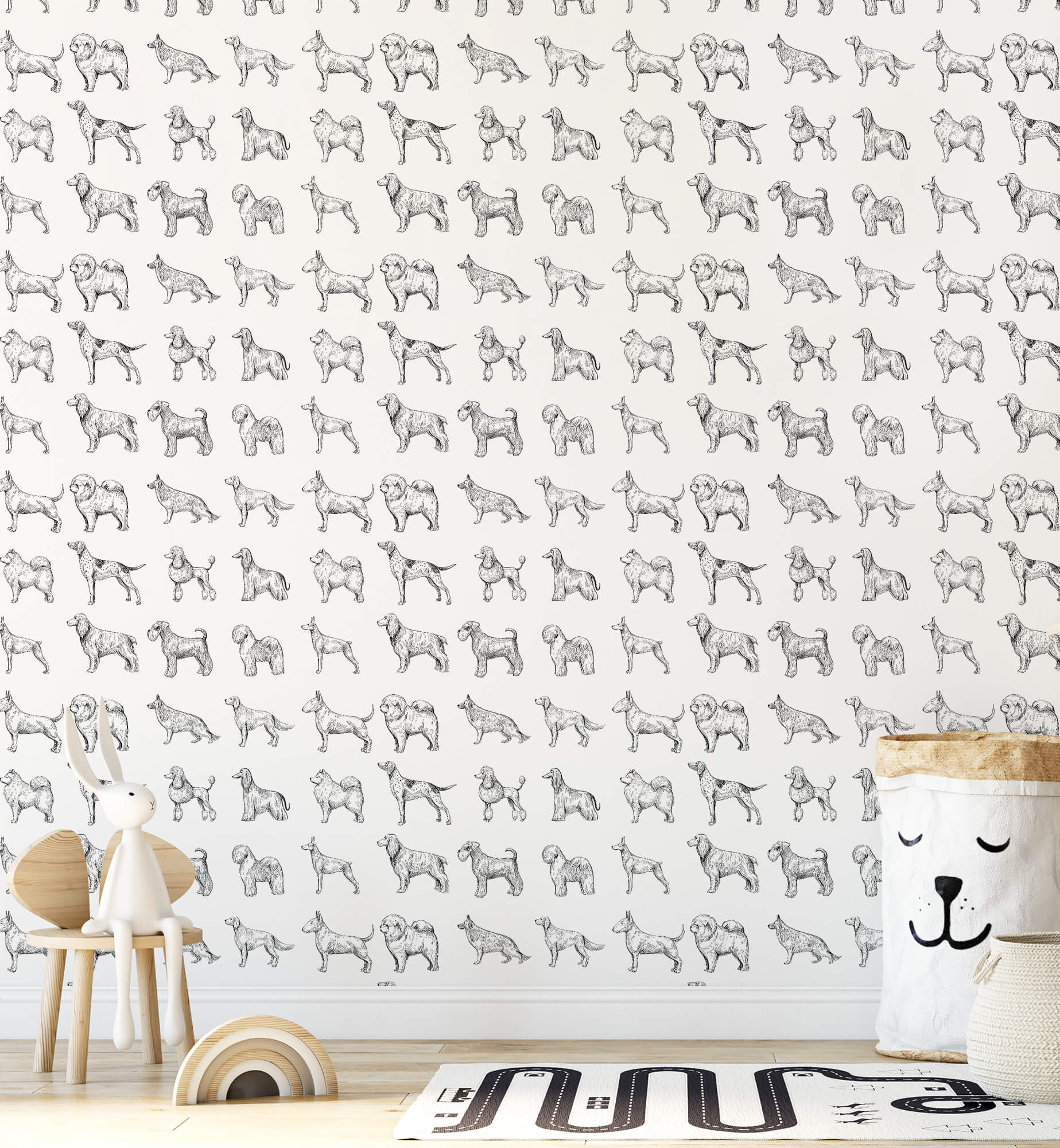 Dog Breed Sketch Wallpaper