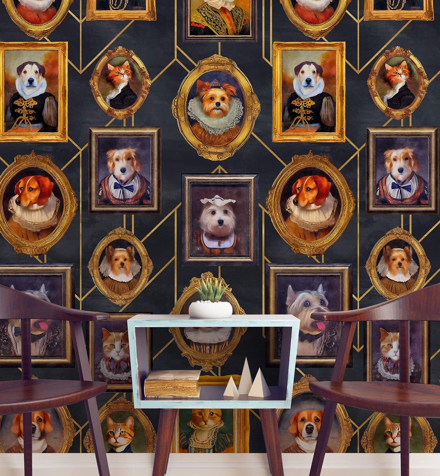 Royal Dog Frame Wallpaper