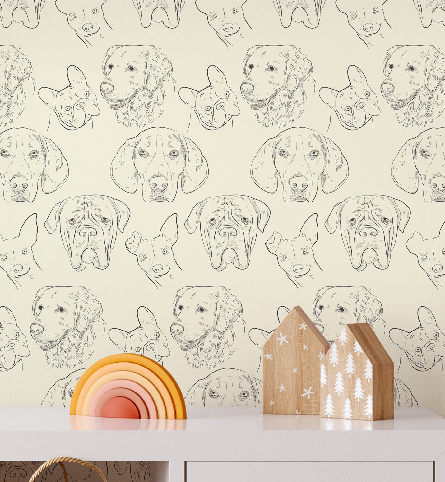 Doodle Sketch Dog Wallpaper