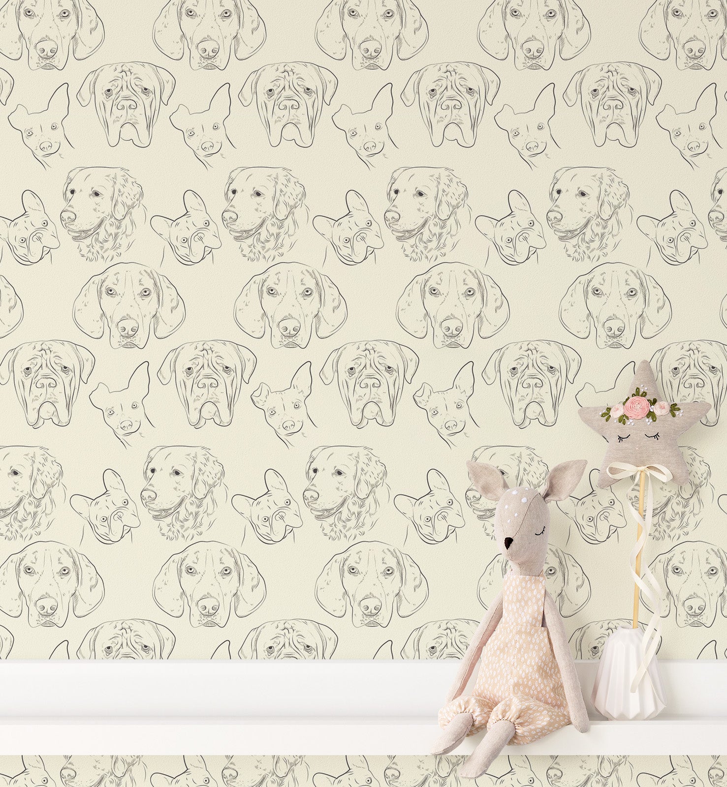 Doodle Sketch Dog Wallpaper