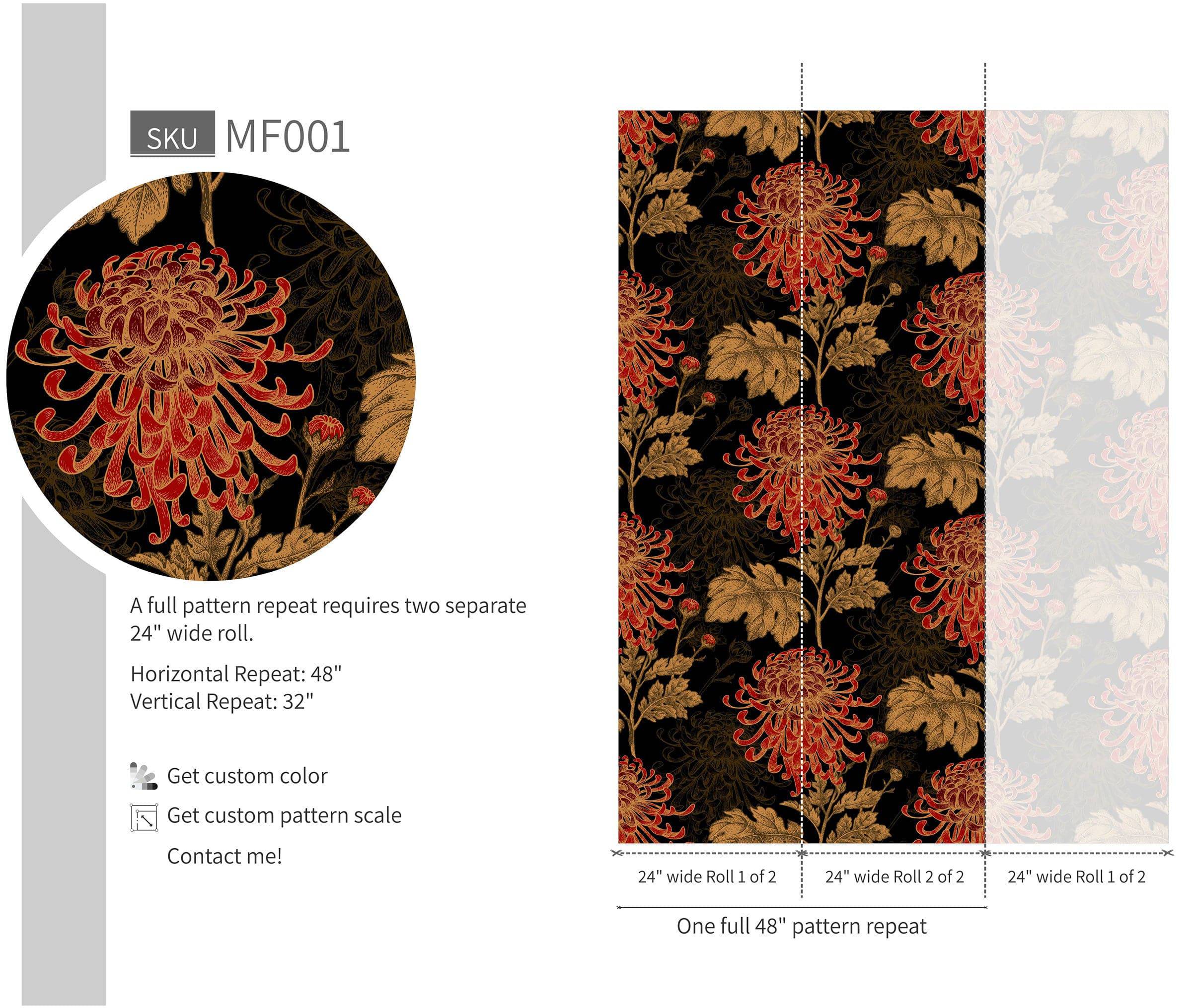 Luxury chrysanthemum - Walltrendz