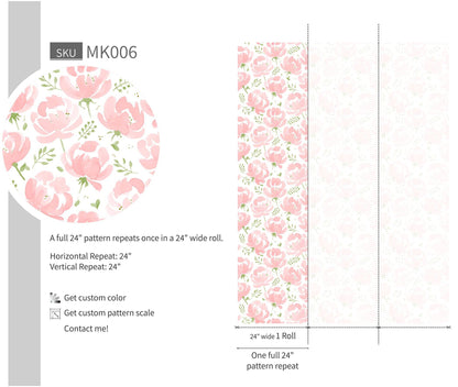 Peonies Hand Drawn - Walltrendz