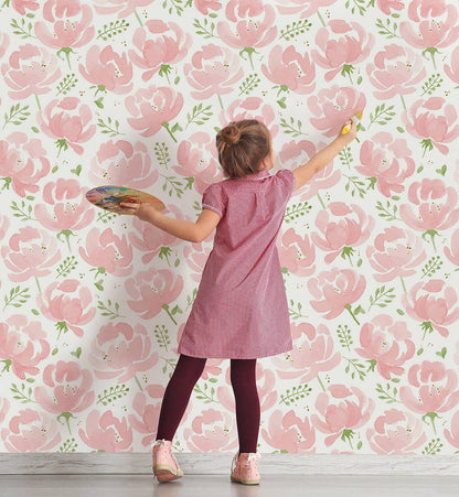 Peonies Hand Drawn - Walltrendz