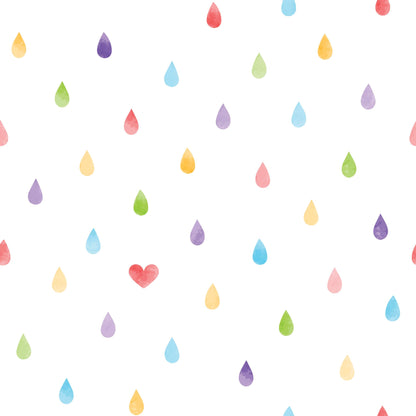 Watercolor Rain Drops Wallpaper