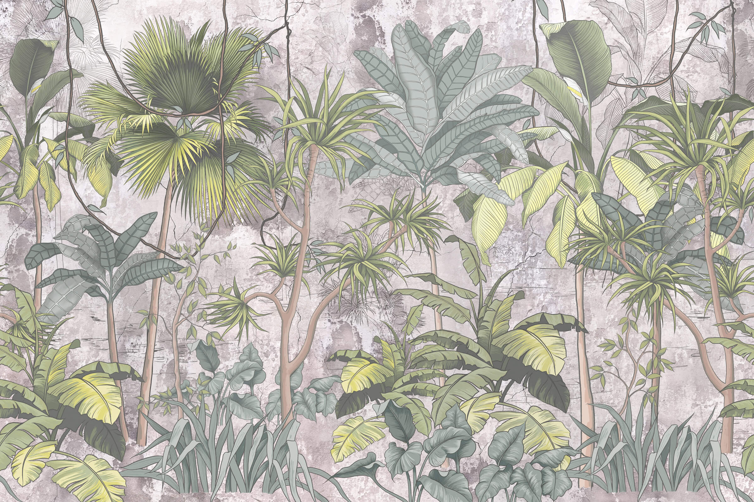 Tropical Large Mural Modern Wallpaper
