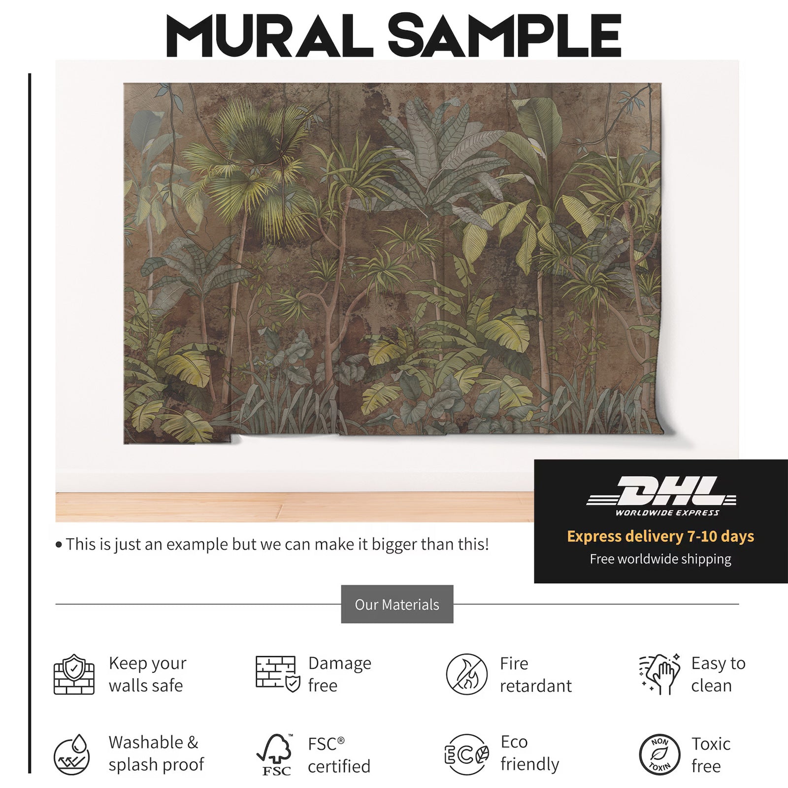 Hand Drawn Decor Tropical Wallpaper