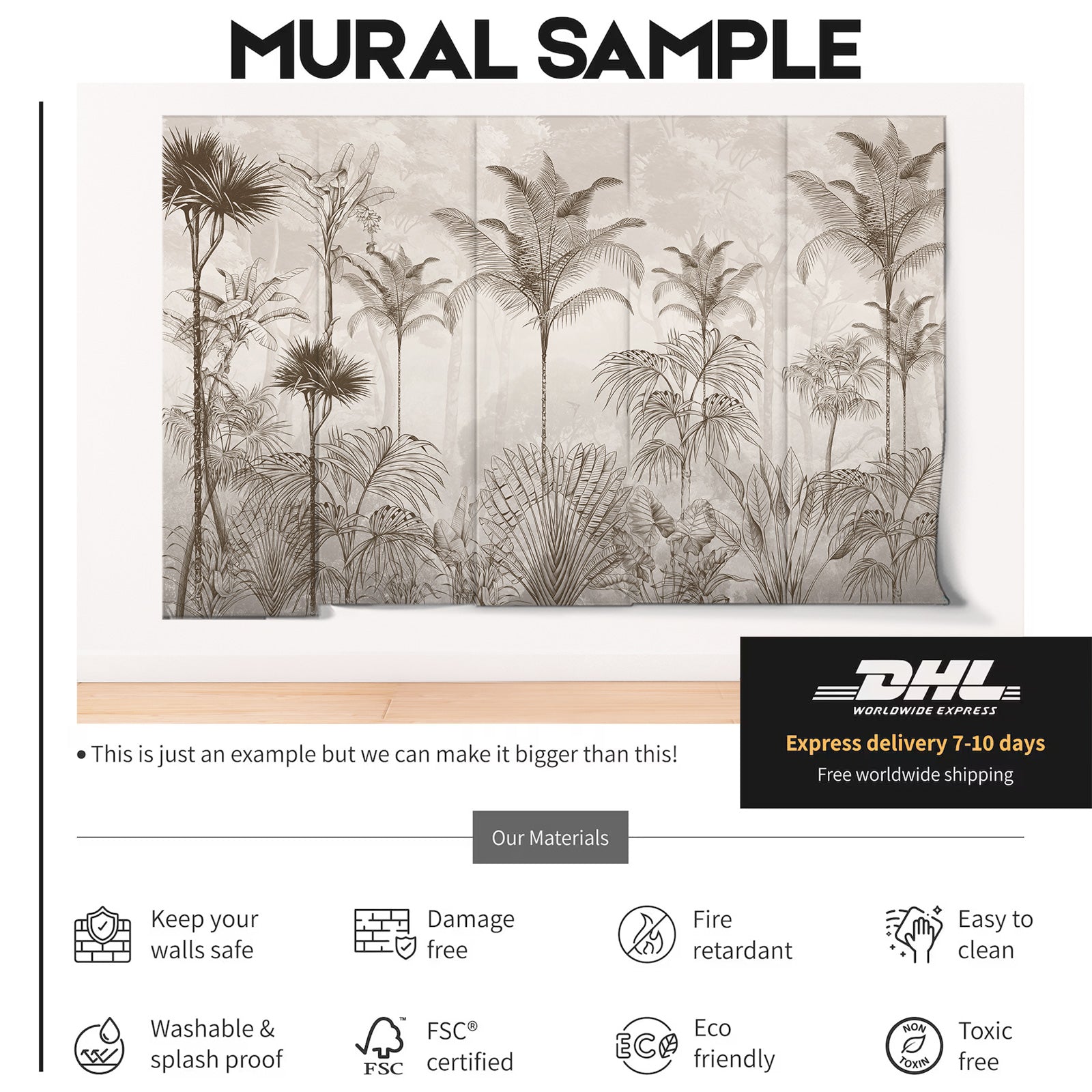 Palm Trees Forest Mural Wallpaper